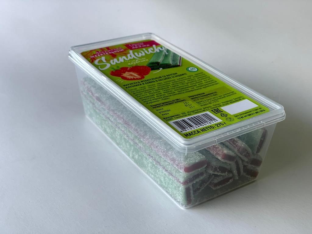 Сэндвичи со вкусом клубники и лайма в обсыпке